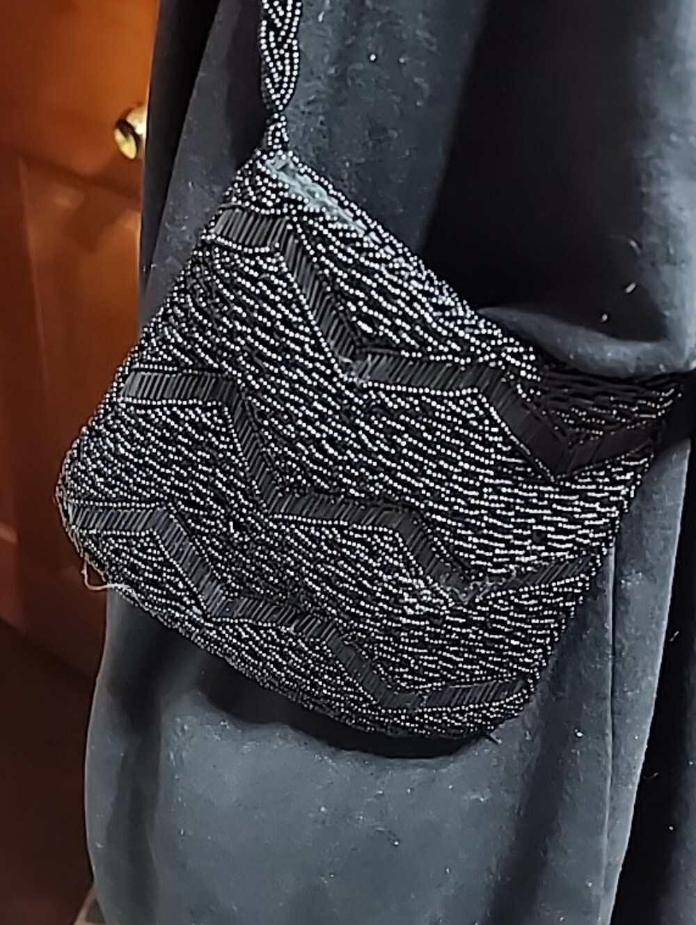 Vintage Beaded Soft Bag.. - Picture 3 of 6